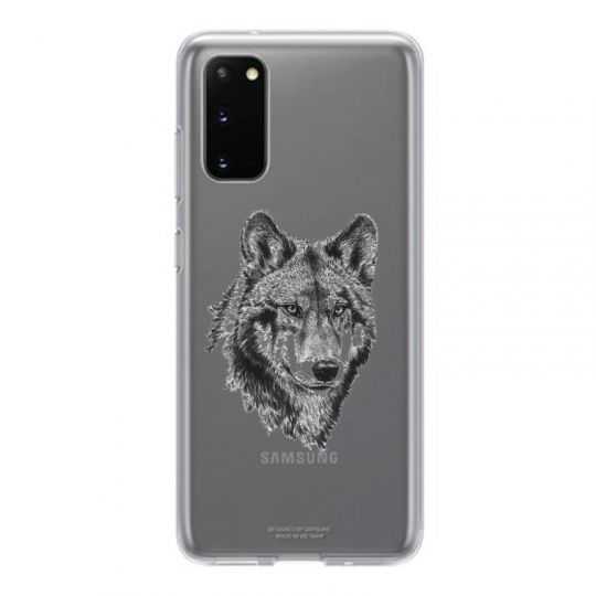 Coque Transparente Pour Samsung Galaxy S20 Plus Loup