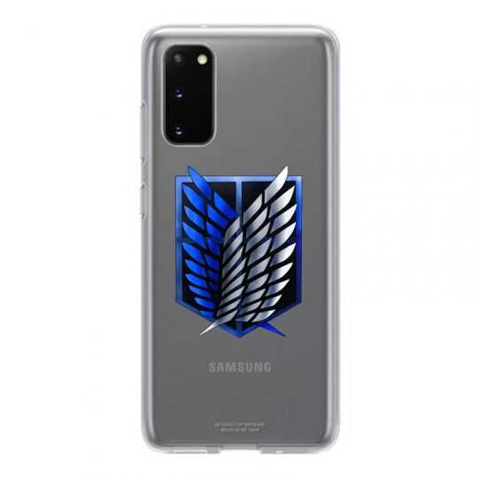 Coque Transparente Pour Samsung Galaxy S20 Plus Attaque Titan Logo