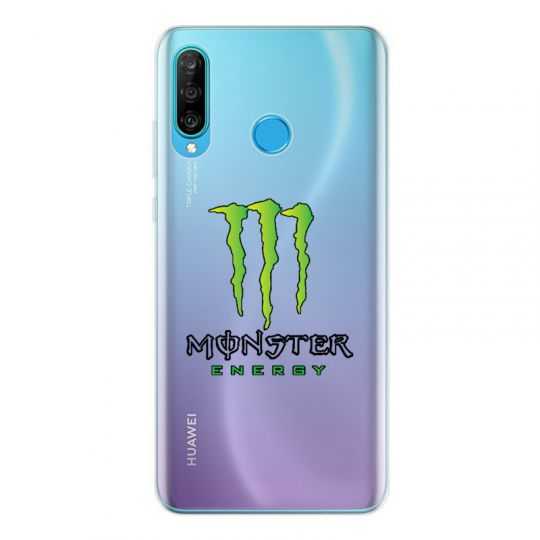 Coque Transparente Pour Huawei P30 Lite Monster Energy