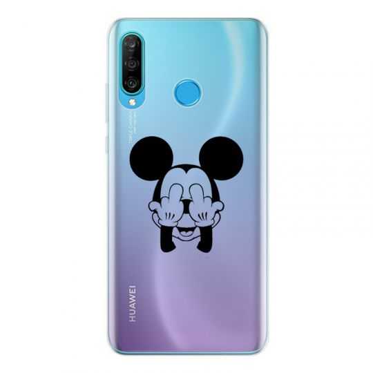 Coque Transparente Pour Huawei P30 Lite Mickey doigt