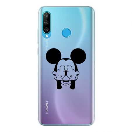 Coque Transparente Pour Huawei P30 Lite Mickey doigt