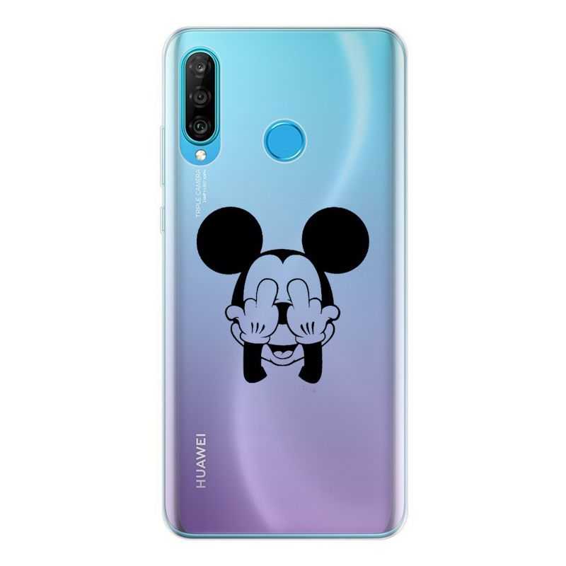 Coque Transparente Pour Huawei P30 Lite Mickey doigt