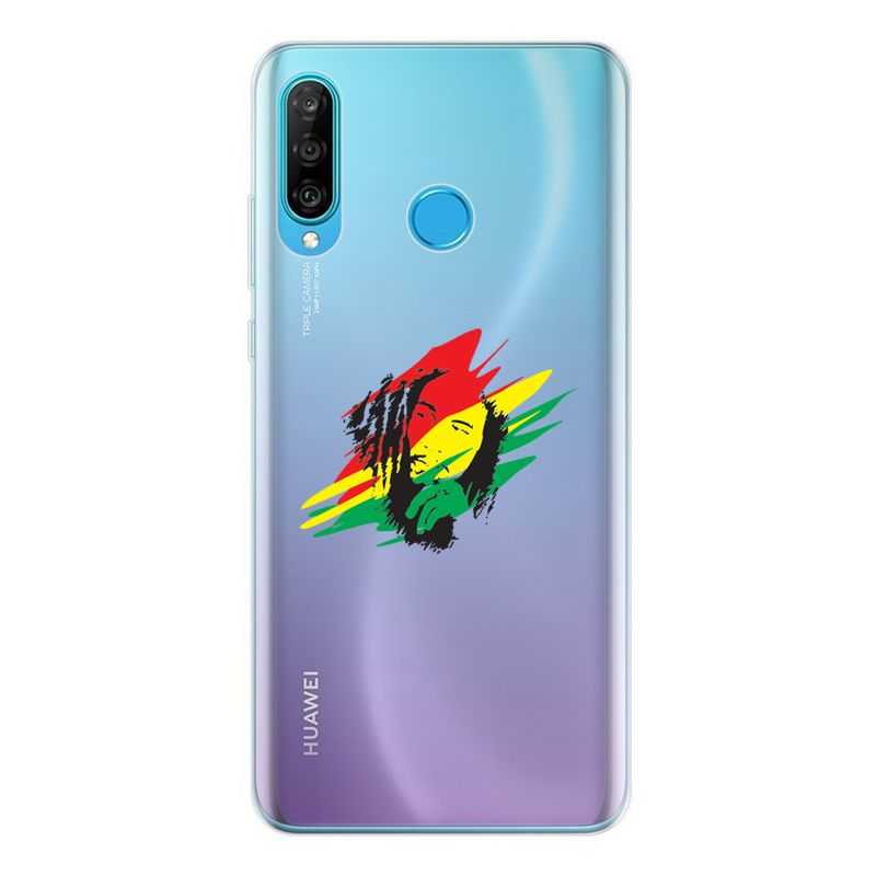 Coque Transparente Pour Huawei P30 Lite Bob Marley Graf
