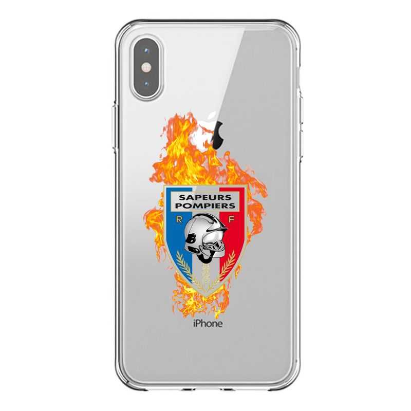 Coque Transparente Pour Iphone X / XS Pompier Feu