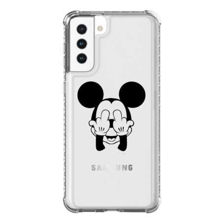 Coque Transparente Pour Samsung Galaxy S21 Plus Mickey doigt