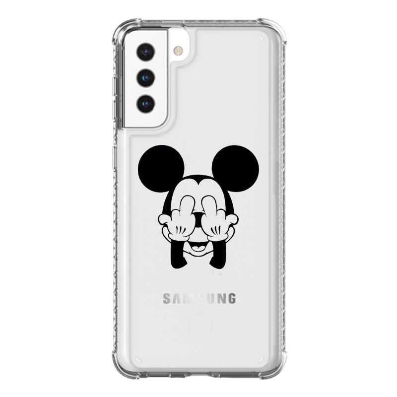 Coque Transparente Pour Samsung Galaxy S21 Plus Mickey doigt