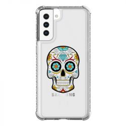 Coque Transparente Pour Samsung Galaxy S21 Plus Tete Mort Color