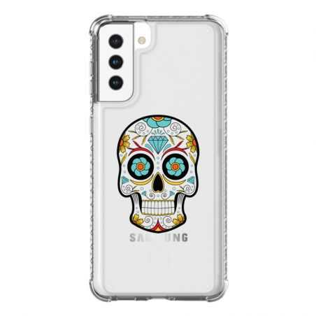 Coque Transparente Pour Samsung Galaxy S21 Plus Tete Mort Color