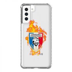 Coque Transparente Pour Samsung Galaxy S21 Plus Pompier Feu