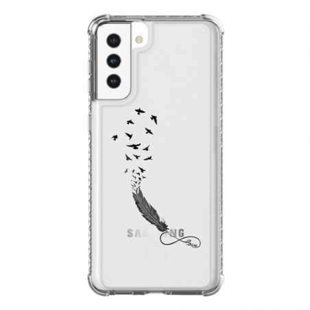 Coque Transparente Pour Samsung Galaxy S21 Plus Plume Infini