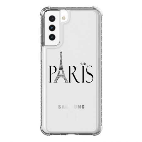 Coque Transparente Pour Samsung Galaxy S21 Plus Paris Noir
