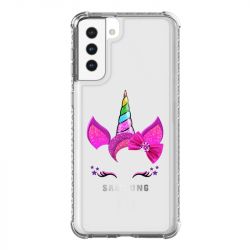 Coque Transparente Pour Samsung Galaxy S21 Plus Licorne Paillette