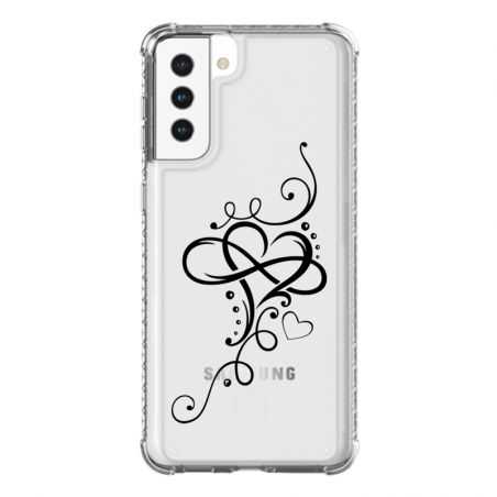 Coque Transparente Pour Samsung Galaxy S21 Plus Cœur infini
