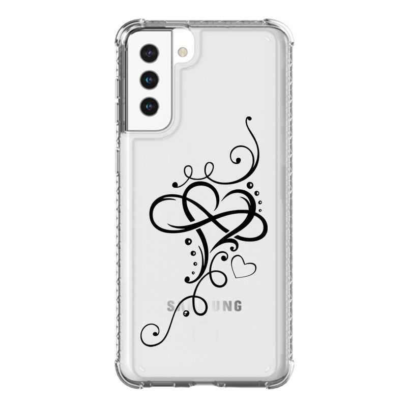 Coque Transparente Pour Samsung Galaxy S21 Plus Cœur infini