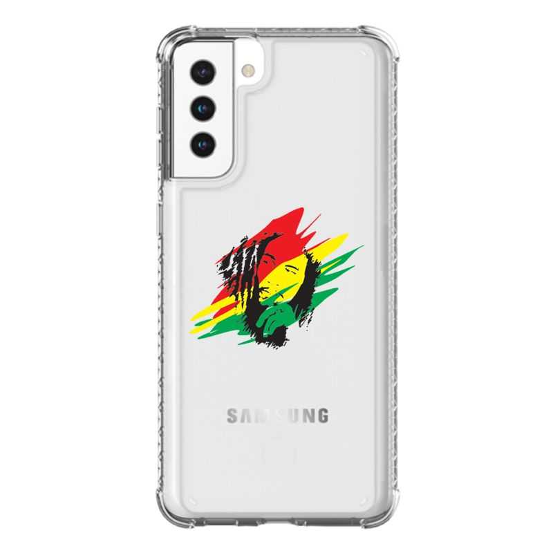 Coque Transparente Pour Samsung Galaxy S21 Plus Bob Marley Graf