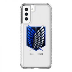 Coque Transparente Pour Samsung Galaxy S21 Plus Attaque Titan Logo