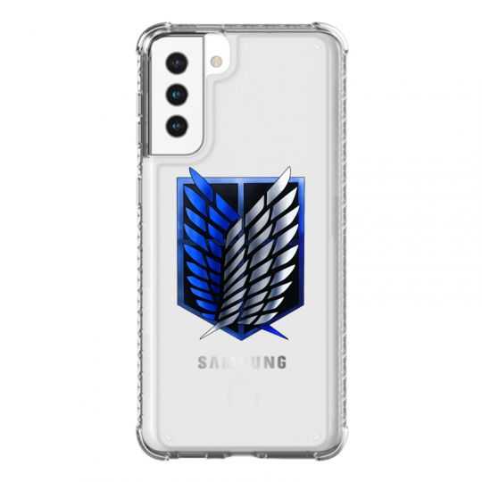 Coque Transparente Pour Samsung Galaxy S21 Plus Attaque Titan Logo