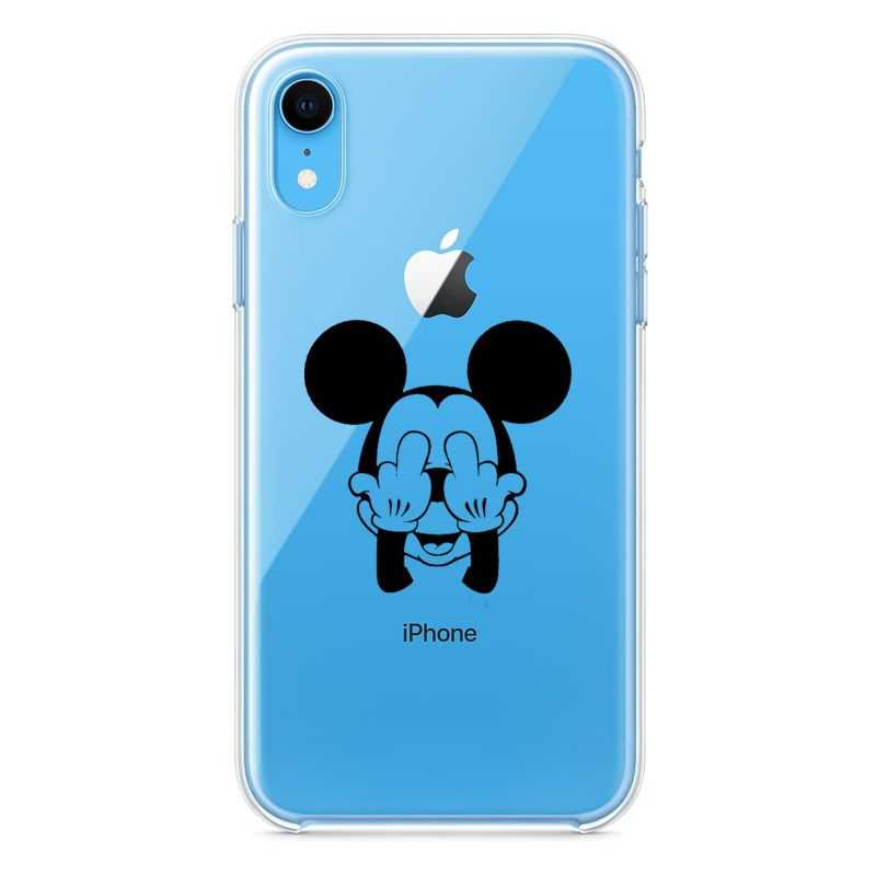Coque Transparente Pour Iphone XR Mickey doigt