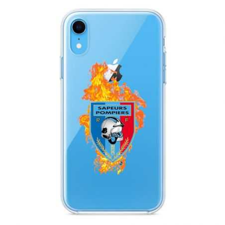 Coque Transparente Pour Iphone XR Pompier Feu