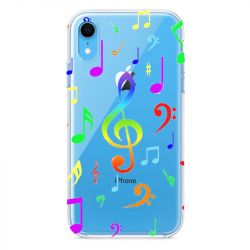 Coque Transparente Pour Iphone XR Note Musique Colore
