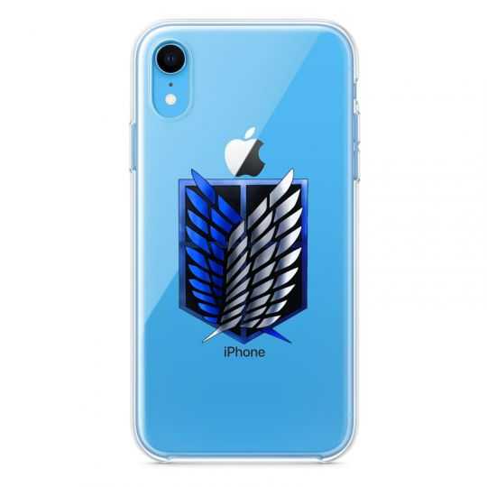 Coque Transparente Pour Iphone XR Attaque Titan Logo