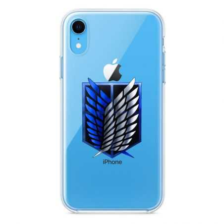 Coque Transparente Pour Iphone XR Attaque Titan Logo