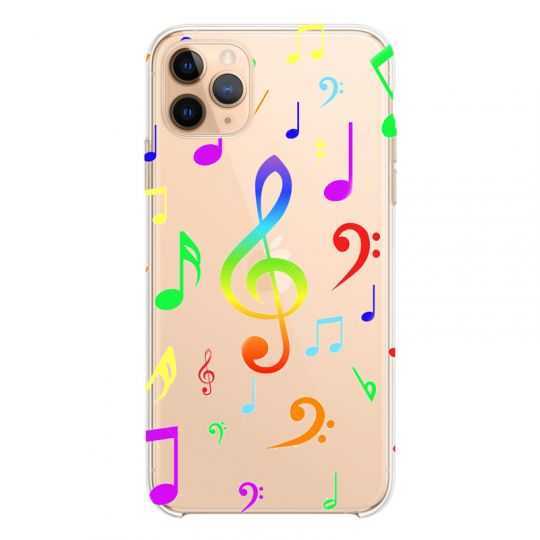 Coque Transparente Pour Iphone 11 (6,1) Note Musique Colore