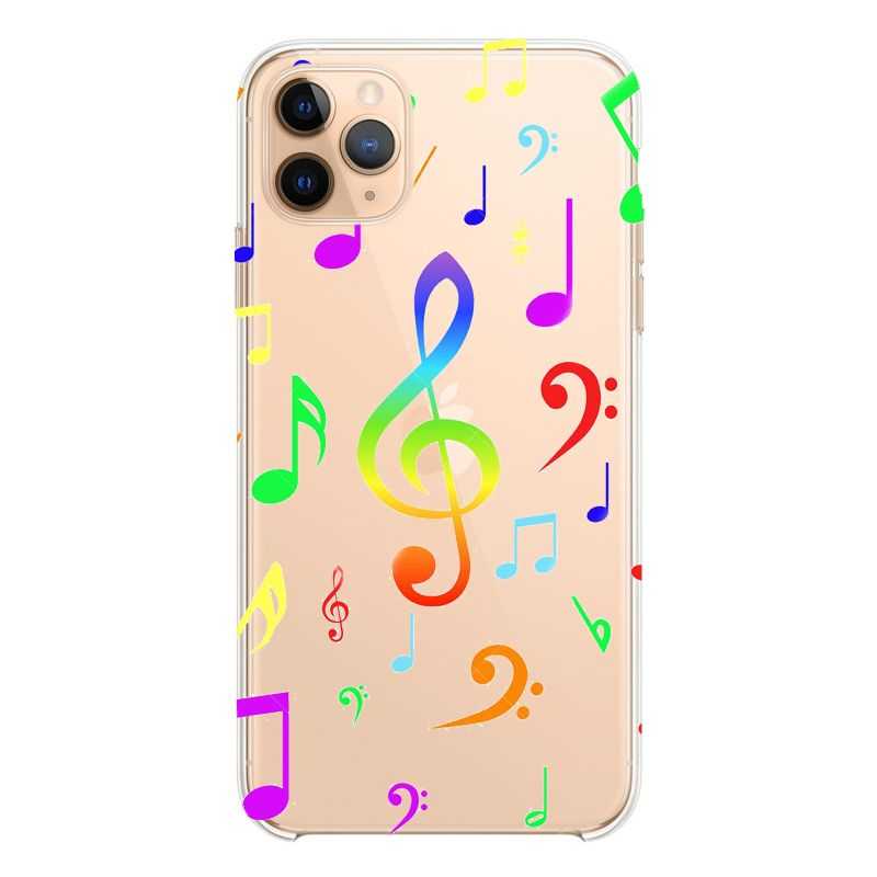 Coque Transparente Pour Iphone 11 (6,1) Note Musique Colore