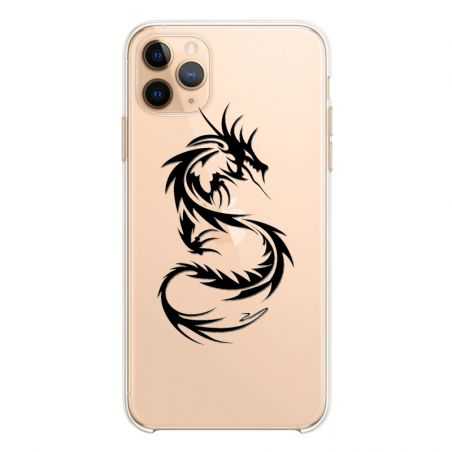 Coque Transparente Pour Iphone 11 (6,1) Dragon Noir