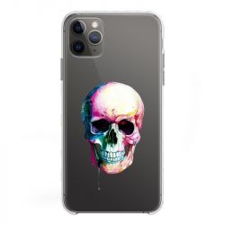 Coque Transparente Pour Iphone 11 Pro Max (6,5) Skull Head Crane Colore