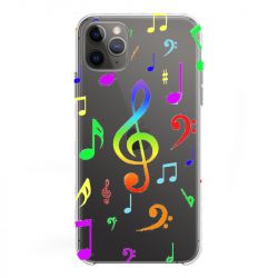 Coque Transparente Pour Iphone 11 Pro Max (6,5) Note Musique Colore