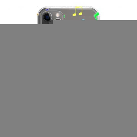 Coque Transparente Pour Iphone 11 Pro Max (6,5) Note Musique Colore