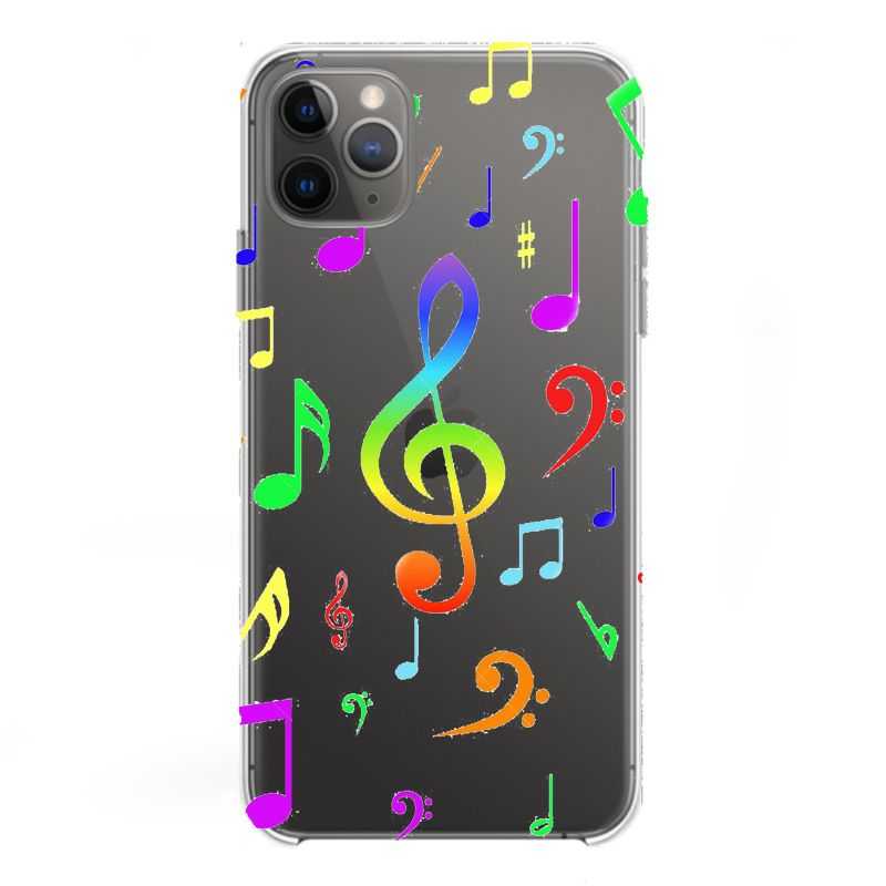 Coque Transparente Pour Iphone 11 Pro Max (6,5) Note Musique Colore