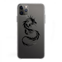 Coque Transparente Pour Iphone 11 Pro Max (6,5) Dragon Noir