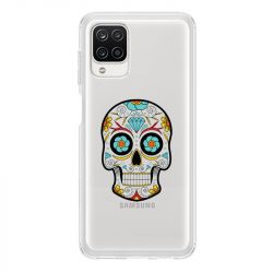 Coque Transparente Pour Samsung Galaxy A12 Tete Mort Color