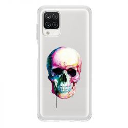 Coque Transparente Pour Samsung Galaxy A12 Skull Head Crane Colore