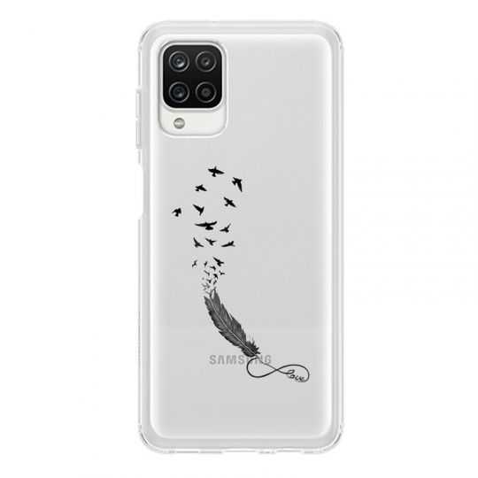 Coque Transparente Pour Samsung Galaxy A12 Plume Infini