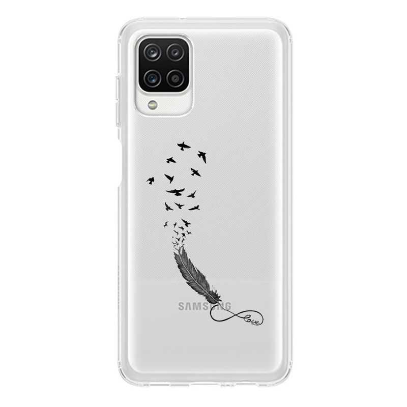 Coque Transparente Pour Samsung Galaxy A12 Plume Infini