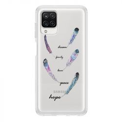Coque Transparente Pour Samsung Galaxy A12 Plume Couleur
