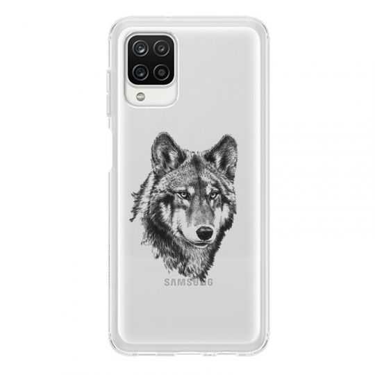 Coque Transparente Pour Samsung Galaxy A12 Loup
