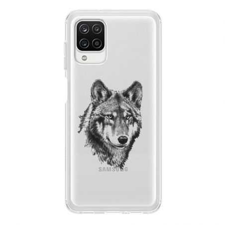 Coque Transparente Pour Samsung Galaxy A12 Loup