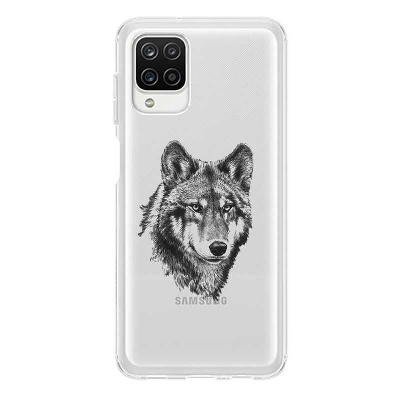 Coque Transparente Pour Samsung Galaxy A12 Loup