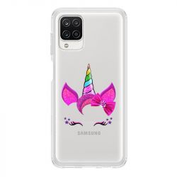 Coque Transparente Pour Samsung Galaxy A12 Licorne Paillette