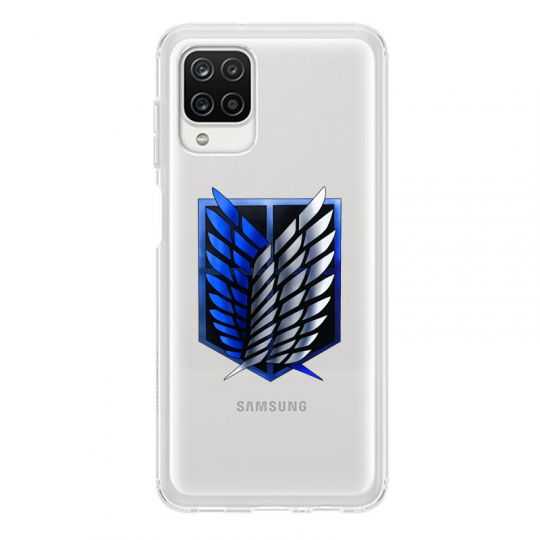 Coque Transparente Pour Samsung Galaxy A12 Attaque Titan Logo