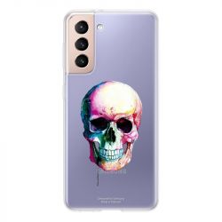 Coque Transparente Pour Samsung Galaxy S21 Skull Head Crane Colore