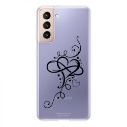 Coque Transparente Pour Samsung Galaxy S21 Cœur infini