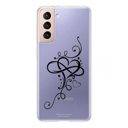 Coque Transparente Pour Samsung Galaxy S21 Cœur infini