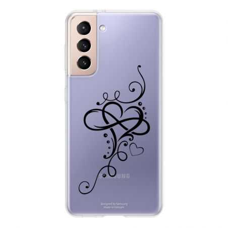 Coque Transparente Pour Samsung Galaxy S21 Cœur infini