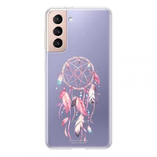 Coque Transparente Pour Samsung Galaxy S21 Attrape Reve Rose
