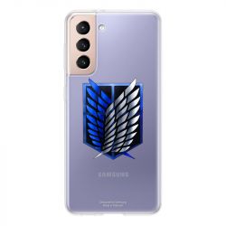 Coque Transparente Pour Samsung Galaxy S21 Attaque Titan Logo